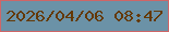文字の大きさ：3、枠の色：cf6667、背景の色：6b92a7、文字の色：643905 無料ブログパーツのブログ時計
