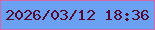 文字の大きさ：3、枠の色：cf6aaa、背景の色：6aa1f2、文字の色：540932 無料ブログパーツのブログ時計