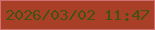 文字の大きさ：3、枠の色：cf7171、背景の色：a83f26、文字の色：455113 無料ブログパーツのブログ時計