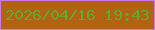 文字の大きさ：1、枠の色：cf77ec、背景の色：b16312、文字の色：67a730 無料ブログパーツのブログ時計