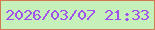 文字の大きさ：4、枠の色：cf7a53、背景の色：c5f0ba、文字の色：9f51ea 無料ブログパーツのブログ時計