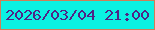 文字の大きさ：2、枠の色：cf7e57、背景の色：0bf1e2、文字の色：502486 無料ブログパーツのブログ時計