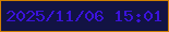文字の大きさ：2、枠の色：cf7f02、背景の色：121343、文字の色：3b13db 無料ブログパーツのブログ時計
