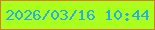 文字の大きさ：5、枠の色：cf7f2f、背景の色：abff1c、文字の色：20afe6 無料ブログパーツのブログ時計