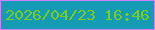 文字の大きさ：3、枠の色：cf80fc、背景の色：159bb4、文字の色：78cd21 無料ブログパーツのブログ時計