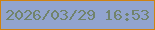 文字の大きさ：1、枠の色：cf8211、背景の色：92a4ce、文字の色：71836b 無料ブログパーツのブログ時計