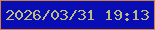 文字の大きさ：2、枠の色：cf843a、背景の色：080eb3、文字の色：c2ba7d 無料ブログパーツのブログ時計