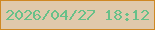 文字の大きさ：4、枠の色：cf8823、背景の色：e0c9ab、文字の色：68c089 無料ブログパーツのブログ時計