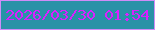 文字の大きさ：1、枠の色：cf8cf8、背景の色：2992a7、文字の色：da20ff 無料ブログパーツのブログ時計