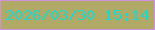 文字の大きさ：1、枠の色：cf91d9、背景の色：b1a966、文字の色：25d5c8 無料ブログパーツのブログ時計