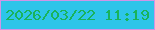文字の大きさ：1、枠の色：cf95e7、背景の色：2dc5e9、文字の色：19b35b 無料ブログパーツのブログ時計