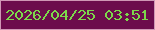 文字の大きさ：2、枠の色：cf97b5、背景の色：6c0c4c、文字の色：7cd84b 無料ブログパーツのブログ時計