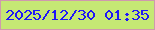 文字の大きさ：1、枠の色：cf99ad、背景の色：c5e874、文字の色：1f17f7 無料ブログパーツのブログ時計