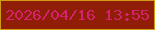 文字の大きさ：4、枠の色：cf9a15、背景の色：901d06、文字の色：d6216e 無料ブログパーツのブログ時計