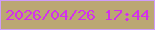 文字の大きさ：4、枠の色：cf9cfb、背景の色：bba773、文字の色：d330ec 無料ブログパーツのブログ時計