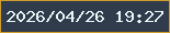 文字の大きさ：2、枠の色：cf9e2c、背景の色：303b4b、文字の色：e7f7f7 無料ブログパーツのブログ時計