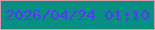 文字の大きさ：1、枠の色：cf9ea3、背景の色：088f84、文字の色：5836ff 無料ブログパーツのブログ時計