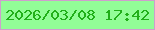 文字の大きさ：3、枠の色：cf9ecd、背景の色：92fd97、文字の色：21af19 無料ブログパーツのブログ時計
