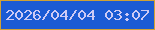 文字の大きさ：2、枠の色：cfa235、背景の色：1b5bd4、文字の色：cdcaf5 無料ブログパーツのブログ時計
