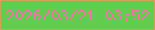 文字の大きさ：1、枠の色：cfa258、背景の色：61cd4f、文字の色：f471ac 無料ブログパーツのブログ時計