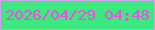 文字の大きさ：3、枠の色：cfa3ea、背景の色：3be97f、文字の色：f54ae8 無料ブログパーツのブログ時計