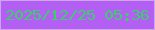 文字の大きさ：2、枠の色：cfa4f3、背景の色：b35ff4、文字の色：39cf69 無料ブログパーツのブログ時計