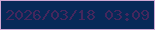 文字の大きさ：2、枠の色：cfa8d4、背景の色：072958、文字の色：44275d 無料ブログパーツのブログ時計