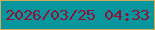 文字の大きさ：2、枠の色：cfac56、背景の色：09959e、文字の色：8e1233 無料ブログパーツのブログ時計