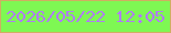 文字の大きさ：4、枠の色：cfaf62、背景の色：7ef853、文字の色：b07cf5 無料ブログパーツのブログ時計