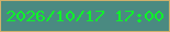 文字の大きさ：2、枠の色：cfb06b、背景の色：4a8a81、文字の色：0ff22a 無料ブログパーツのブログ時計