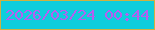 文字の大きさ：1、枠の色：cfb13f、背景の色：0ecddc、文字の色：b65ef0 無料ブログパーツのブログ時計
