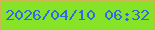 文字の大きさ：2、枠の色：cfb454、背景の色：86e328、文字の色：2f6be6 無料ブログパーツのブログ時計