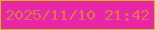 文字の大きさ：4、枠の色：cfbb12、背景の色：e927a6、文字の色：da7452 無料ブログパーツのブログ時計