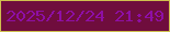 文字の大きさ：4、枠の色：cfbf4e、背景の色：6f0d3d、文字の色：8e0fa5 無料ブログパーツのブログ時計