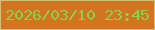 文字の大きさ：3、枠の色：cfc278、背景の色：d27521、文字の色：88d343 無料ブログパーツのブログ時計