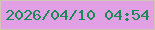 文字の大きさ：3、枠の色：cfc6b8、背景の色：e1a0e3、文字の色：1b8953 無料ブログパーツのブログ時計