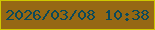 文字の大きさ：1、枠の色：cfc801、背景の色：966814、文字の色：0b495a 無料ブログパーツのブログ時計