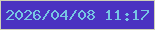 文字の大きさ：4、枠の色：cfd0b6、背景の色：4b32c1、文字の色：77c5e3 無料ブログパーツのブログ時計