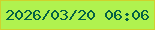 文字の大きさ：3、枠の色：cfd12d、背景の色：b0f24f、文字の色：056245 無料ブログパーツのブログ時計