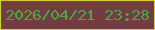 文字の大きさ：1、枠の色：cfd418、背景の色：733c43、文字の色：48ac37 無料ブログパーツのブログ時計