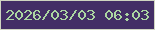 文字の大きさ：3、枠の色：cfd5c1、背景の色：432e66、文字の色：abd6a1 無料ブログパーツのブログ時計