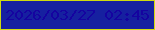 文字の大きさ：4、枠の色：cfda0f、背景の色：1620a0、文字の色：1503a0 無料ブログパーツのブログ時計