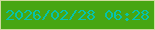 文字の大きさ：2、枠の色：cfda9f、背景の色：47a613、文字の色：05c3ac 無料ブログパーツのブログ時計
