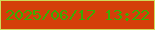 文字の大きさ：4、枠の色：cfdb59、背景の色：d43f09、文字の色：3aac03 無料ブログパーツのブログ時計