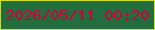 文字の大きさ：2、枠の色：cfdf24、背景の色：246d3f、文字の色：d10137 無料ブログパーツのブログ時計
