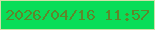 文字の大きさ：3、枠の色：cfe1a9、背景の色：09dd58、文字の色：5e862a 無料ブログパーツのブログ時計