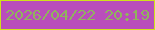 文字の大きさ：3、枠の色：cfe31a、背景の色：b94ebb、文字の色：90b45d 無料ブログパーツのブログ時計