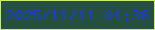 文字の大きさ：4、枠の色：cfe96f、背景の色：254f3f、文字の色：1c3ccf 無料ブログパーツのブログ時計