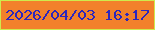 文字の大きさ：4、枠の色：cfea4c、背景の色：f2812b、文字の色：2c26bd 無料ブログパーツのブログ時計