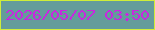 文字の大きさ：3、枠の色：cfed39、背景の色：649c9b、文字の色：c926e0 無料ブログパーツのブログ時計